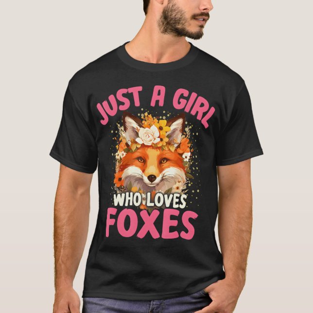 T-shirt Fox Lover Juste Une Fille Qui Aime Les Renards (Devant)
