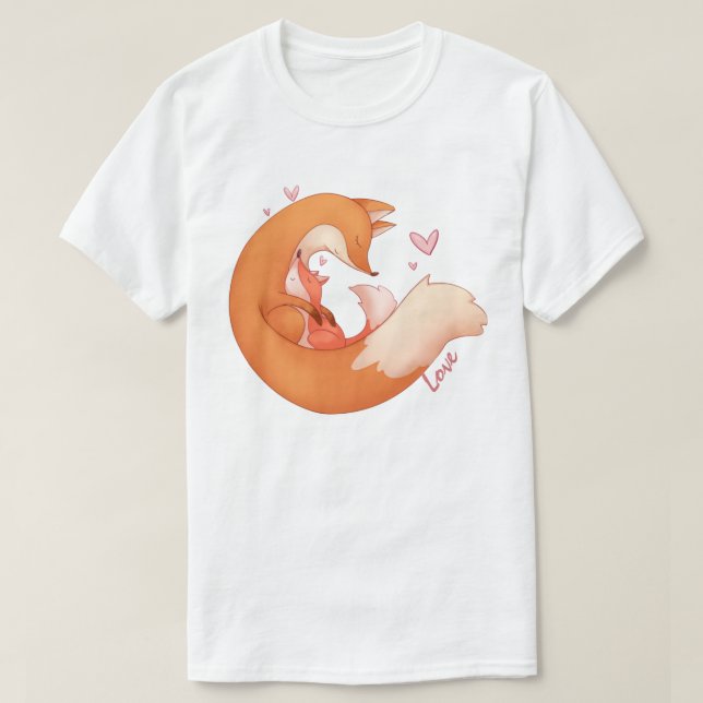 T-shirt Fox Maman et Baby (Design devant)
