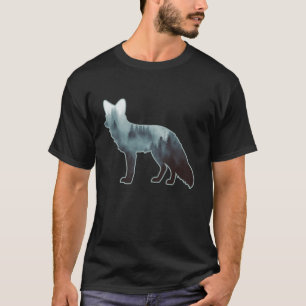 T-shirt Fox Nature Forêt Montagnes Arbres Faune Animaux