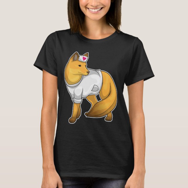 T-shirt Fox Nurse Heart (Devant)