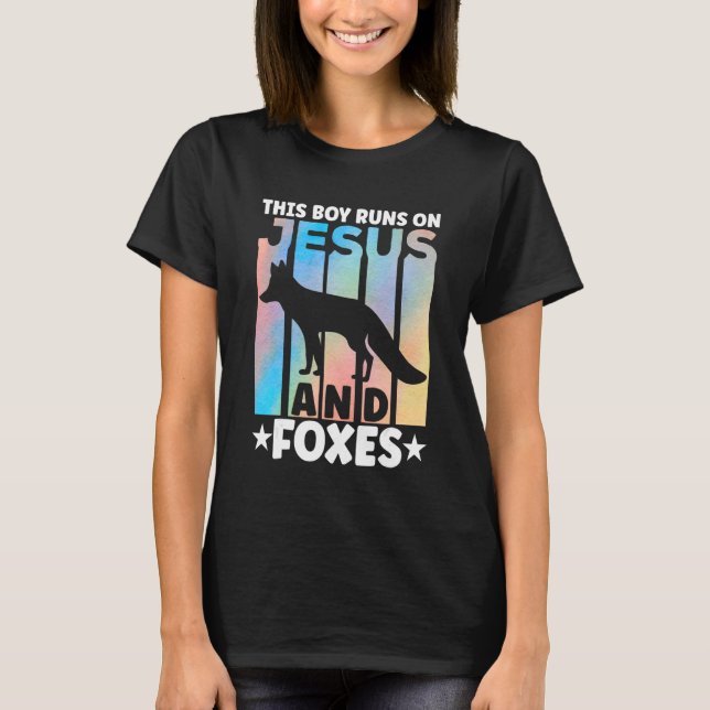 T-shirt Fox Outfit for Foxes Lovers Apparel for Boys (Devant)