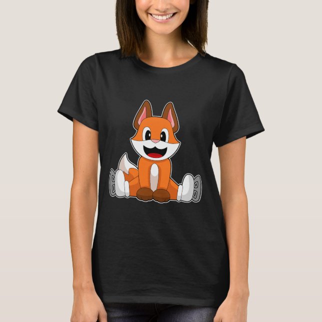 T-shirt Fox Patinage sur glace Patins sur glace (Devant)
