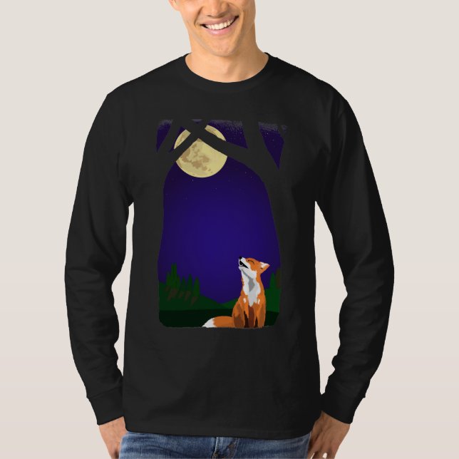 T-shirt fox pleine lune (Devant)
