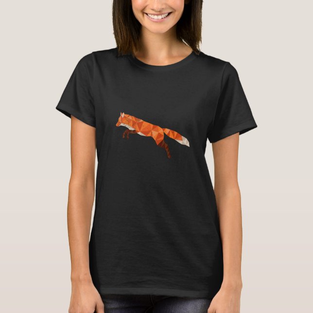 T-shirt Fox polygon hunter hunting  2 (Devant)