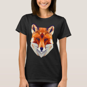 T-shirt Fox Polygon Wild Animal Wildlife Zookeeper Geomet