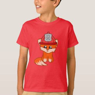 T-shirt Fox Pompiers Avec Casque De Pompiers