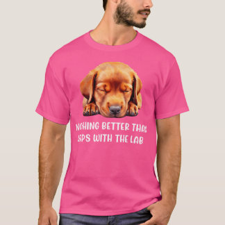 T-shirt Fox Red Lab Maman Papa Napping Labrador Retriers