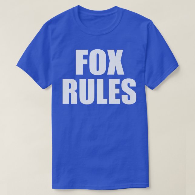 T-shirt FOX Règles Fils Fille Fille Nom du bébé (Design devant)