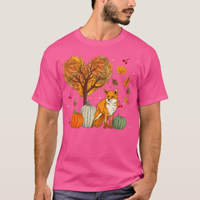 T-shirt Fox s pour les femmes Hommes Animaux Automne autom (Devant)