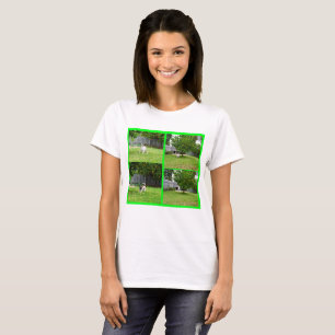 T-shirt Fox Terrier, Photo Collage, Ladies_White_T-shirt