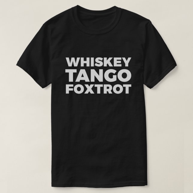 T-shirt Fox-trot de tango de whiskey (Design devant)