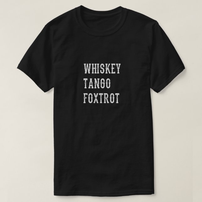 T-shirt Fox-trot de tango de whiskey (Design devant)