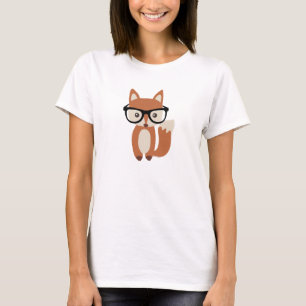 T-shirt Fox w/Glasses de bébé de hippie