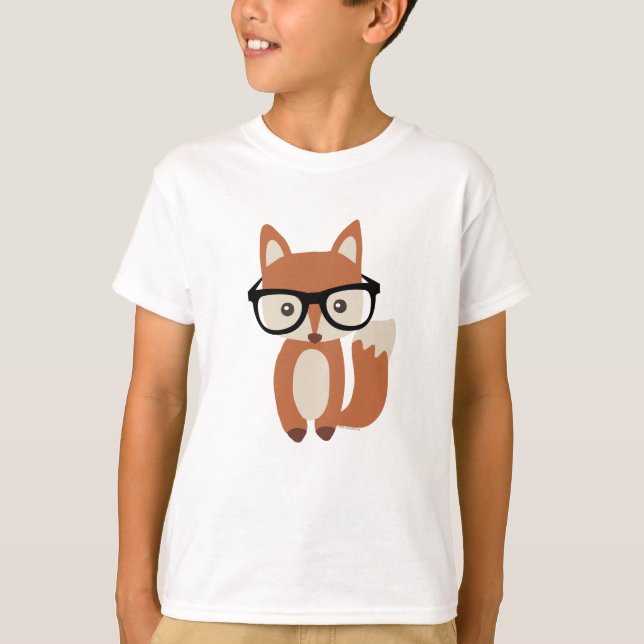 T-shirt Fox w/Glasses de bébé de hippie (Devant)
