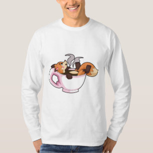 T-shirt Fox with Coffee