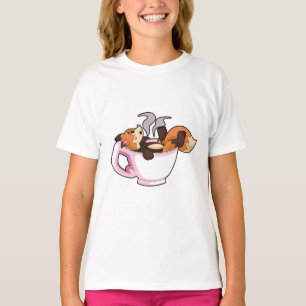 T-shirt Fox with Coffee