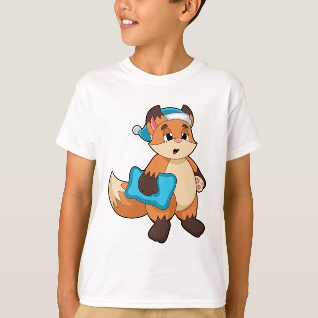 T-shirt Fox with Nightcap (Devant)