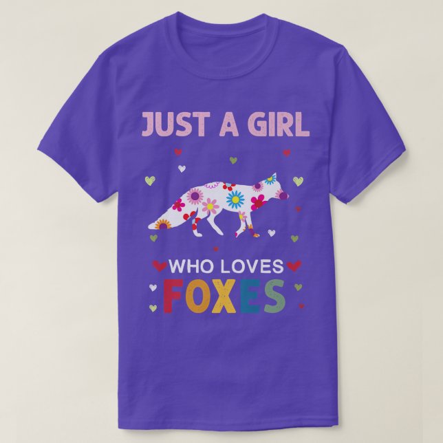 T-shirt Foxes Aime juste une fille qui aime Foxes Daisy Fl (Design devant)