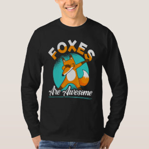 T-shirt Foxes Are Awesome Dabbing Fox Vixen Animal