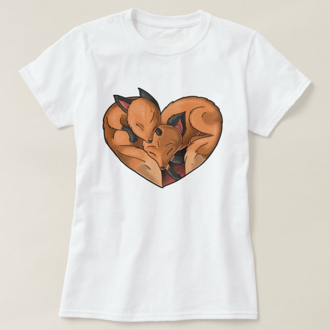 T-shirt Foxes mignons (Design devant)