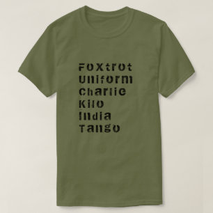 T-shirt Foxtrot, Uniforme, Charlie, Kilo, Inde, Tango T-Sh