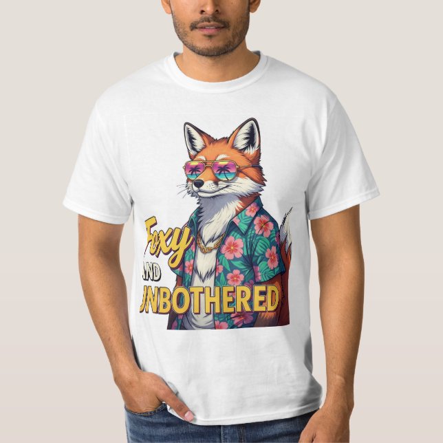 T-shirt Foxy et Unbothered : Cool Fox Graphic (Devant)