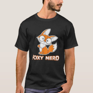 T-shirt Foxy Nerd Nerdy Fox Geek  lunettes Lecture du livr