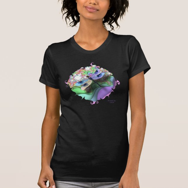 T-Shirt Fractal de libellule (Swirl) (Devant)