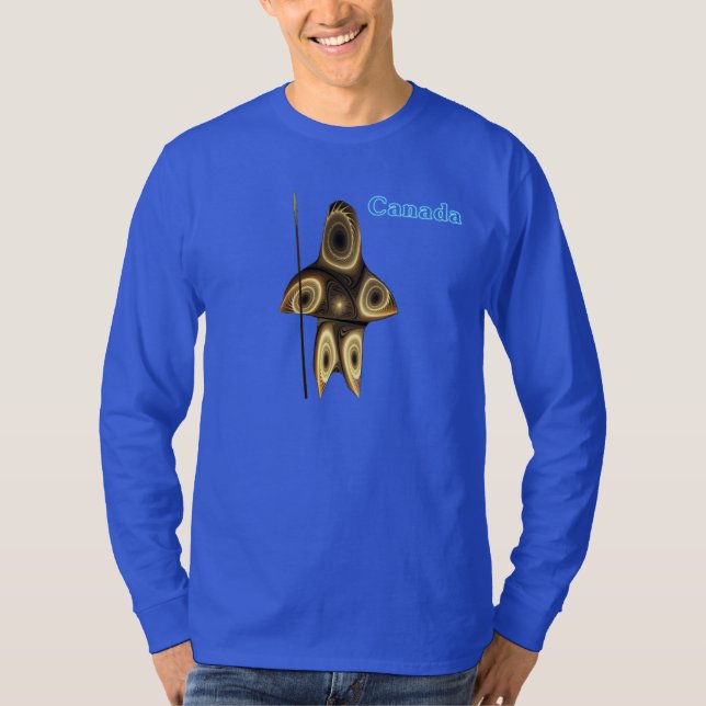 T-shirt Fractal Inuit Hunter (Devant)