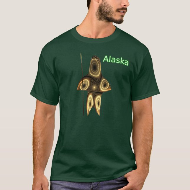 T-shirt Fractal Inuit Hunter (Devant)