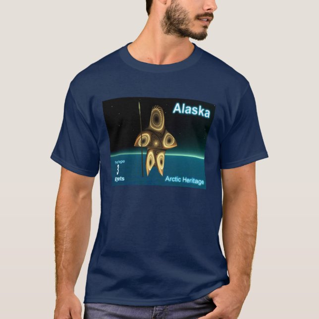 T-shirt Fractal Inuit Hunter (Devant)