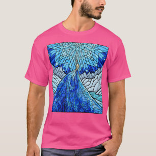 T-shirt Fractales Frozen Dans La Fenêtre En Verre Tiré