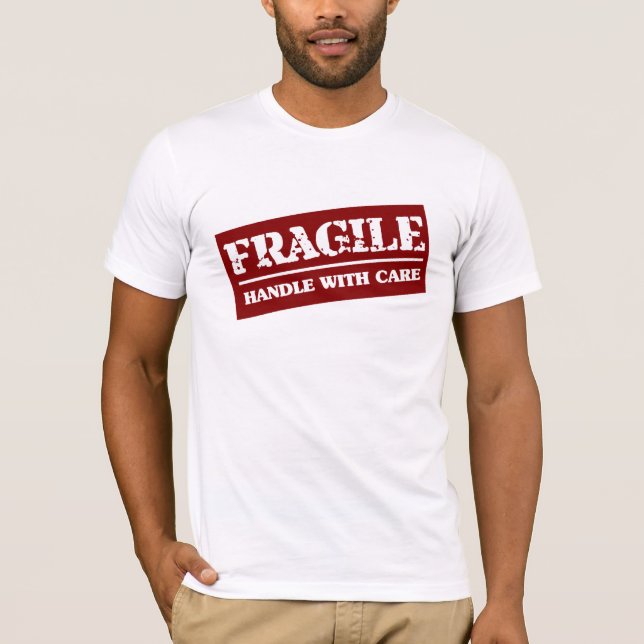 T-shirt Fragile manipulez avec soin (Devant)