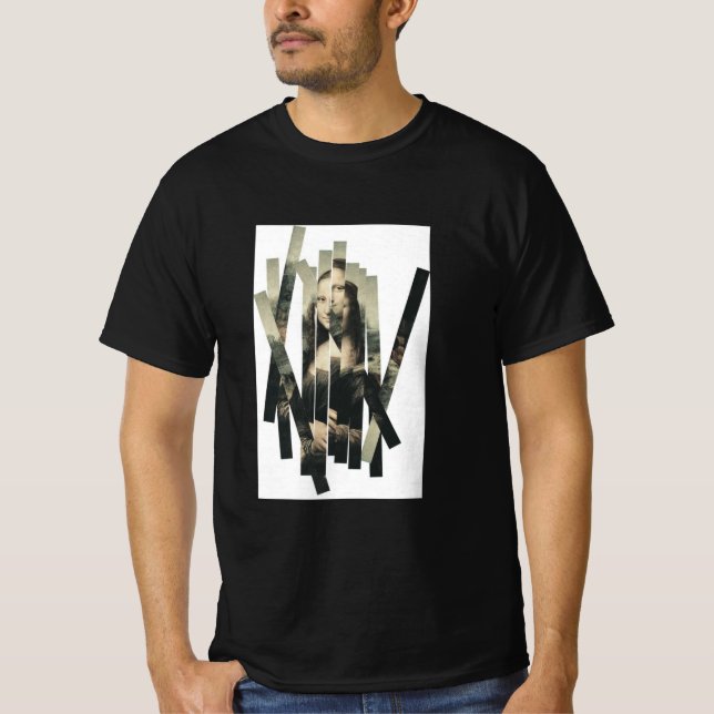 T-shirt Fragmented Portrait Tee – Modern Abstract Aestheti (Devant)