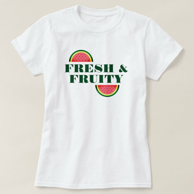 T-shirt Fraîche fraîche et fruitée tranche de pastèque mig (Design devant)