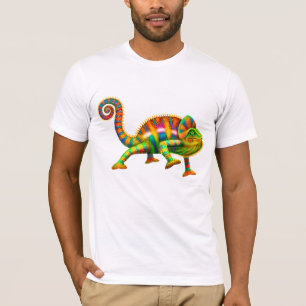 T-shirt frais de caméléon de panthère