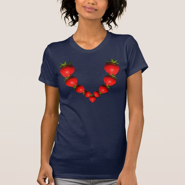 T-shirt frais de collier de fraise (Devant)