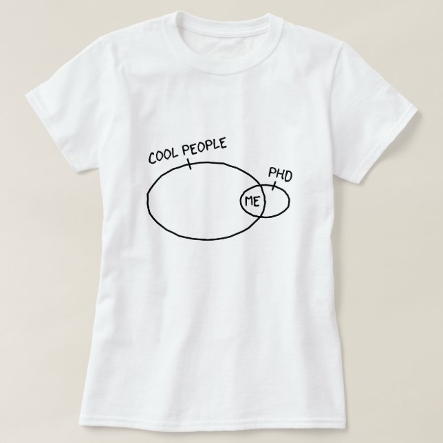 T-shirt frais de PhD (couleur claire) (Design devant)