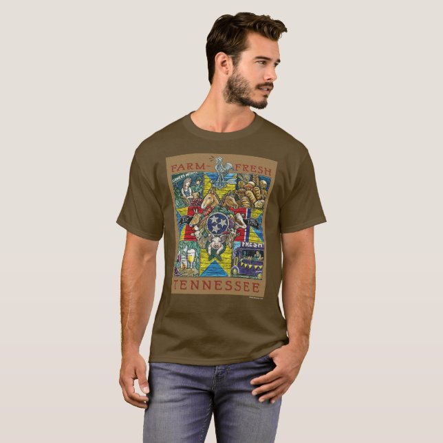 T-shirt frais du Tennessee de ferme (Devant entier)