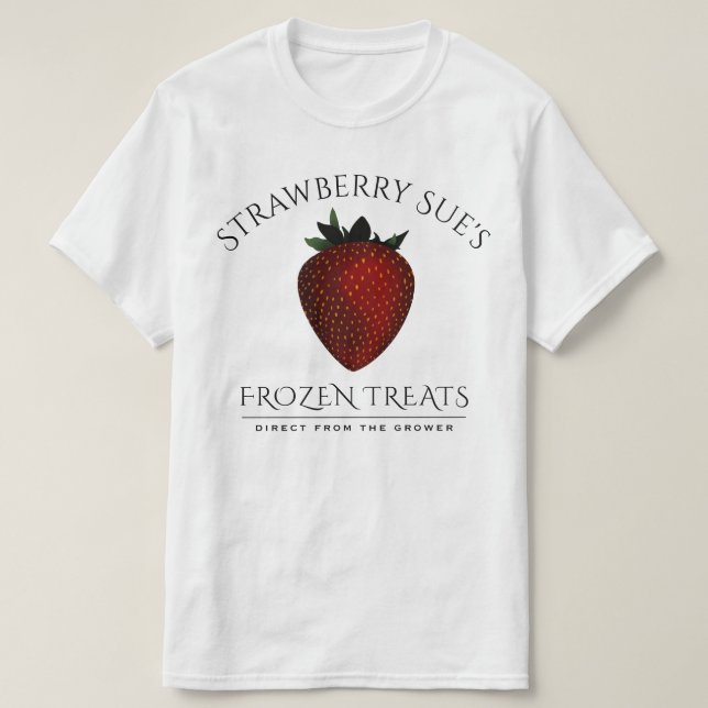 T-shirt fraise (Design devant)