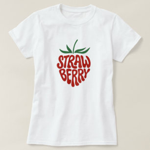 T-shirt Fraise - Conception Graphique De Fruit Rétro Esthé