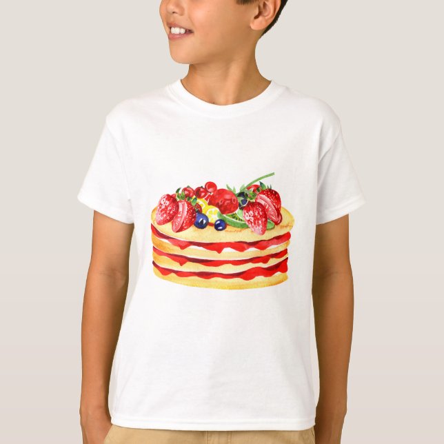 T-shirt Fraise de Pancake (Devant)