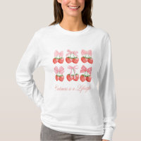 Fraise et vaches Kawaii Design Manches longues
