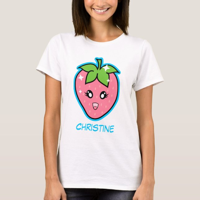 T-shirt Fraise mignonne (Devant)