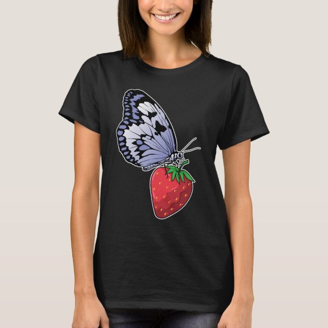 T-shirt Fraise papillon (Devant)