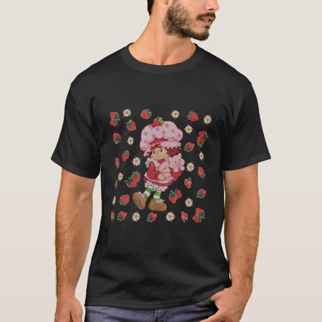 T-shirt Fraise Shorke Fraises Fields Daisy Vinta (Devant)