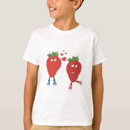 T-shirt Fraises Mignonnes En Amour