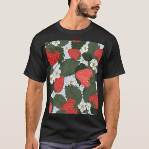 T-shirt Fraises : motif de fruits d'été.