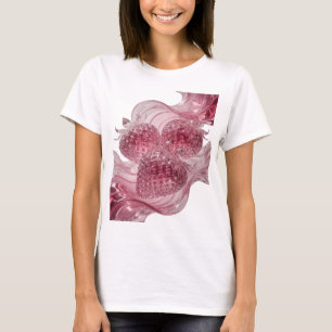 T-SHIRT FRAISES VERREUSES ARGENTÉES LUDIQUES DANS DES VAGU