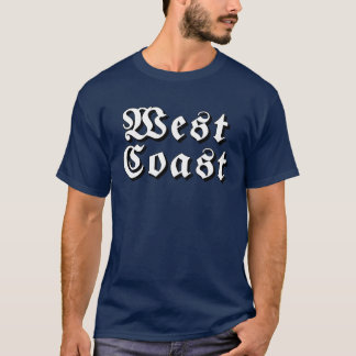 T-shirt Fraktur de la côte ouest rétro